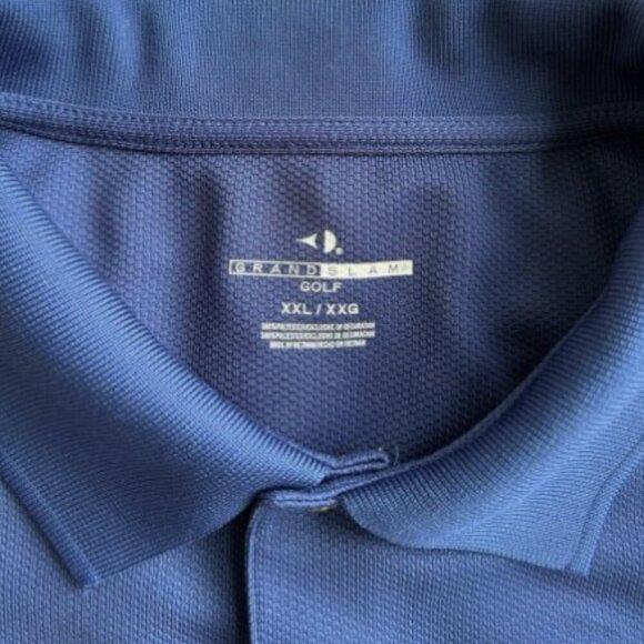 Grand Slam Athletic Golf Polo Shirt Royal Blue Men's Size XXL Polyester Wicking - Picture 4 of 8